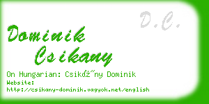 dominik csikany business card